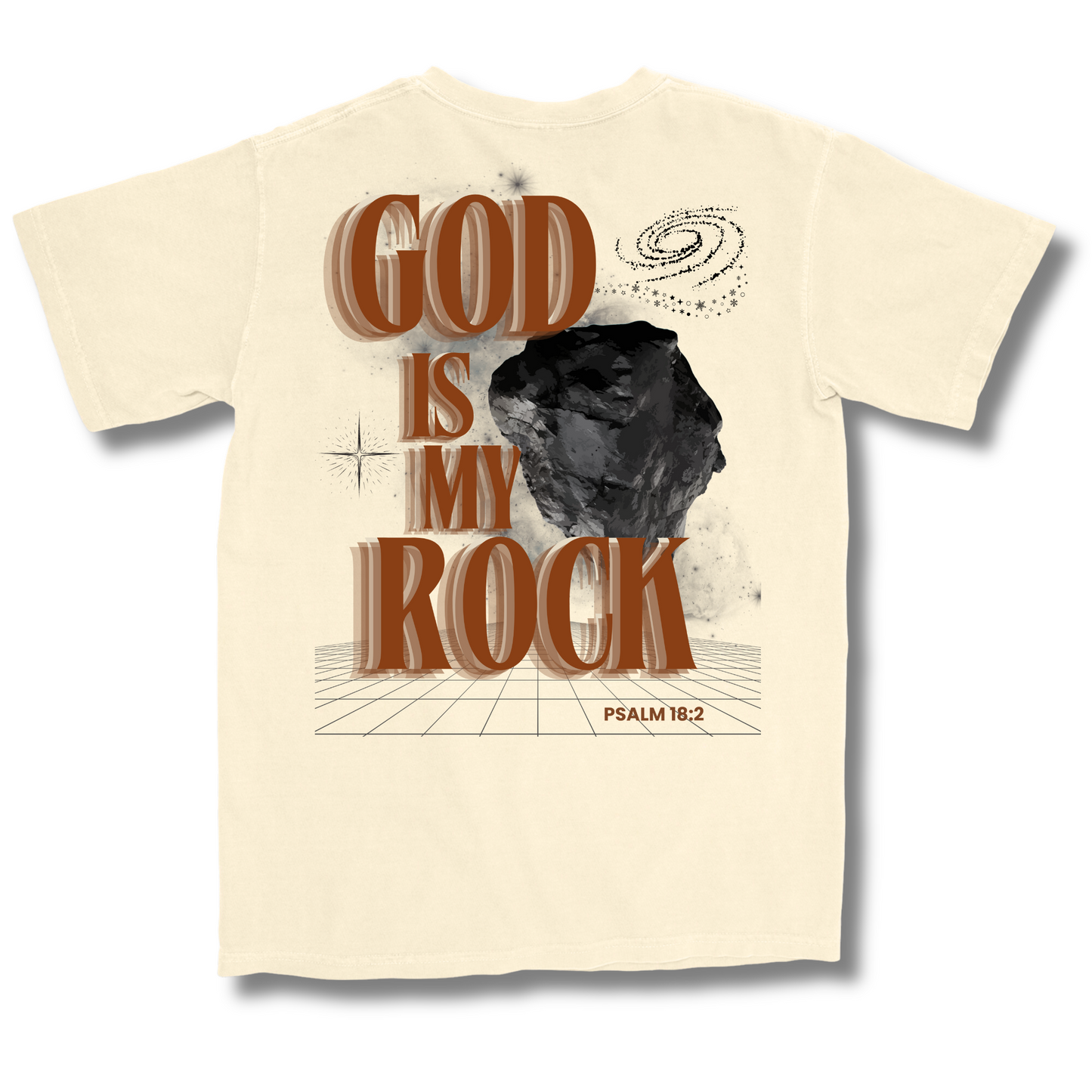 God is my Rock tee shirt comfort color- main image