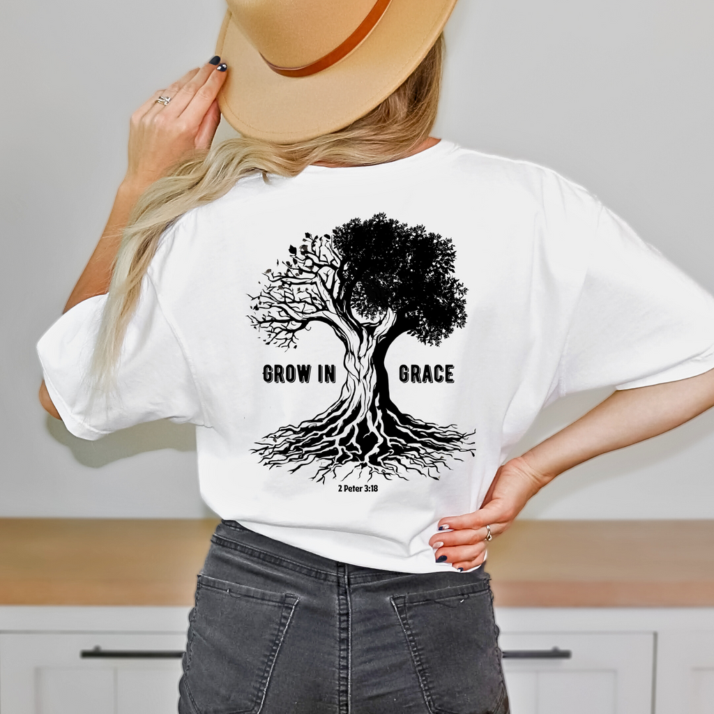 Grow in Grace Tree of Life Christian T-Shirt