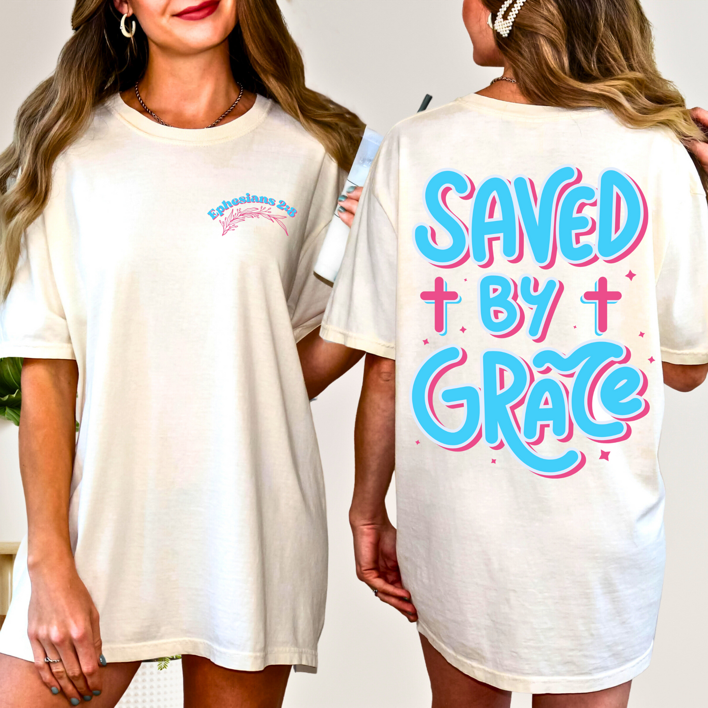 Saved by Grace - Sweet Cream T-shirt