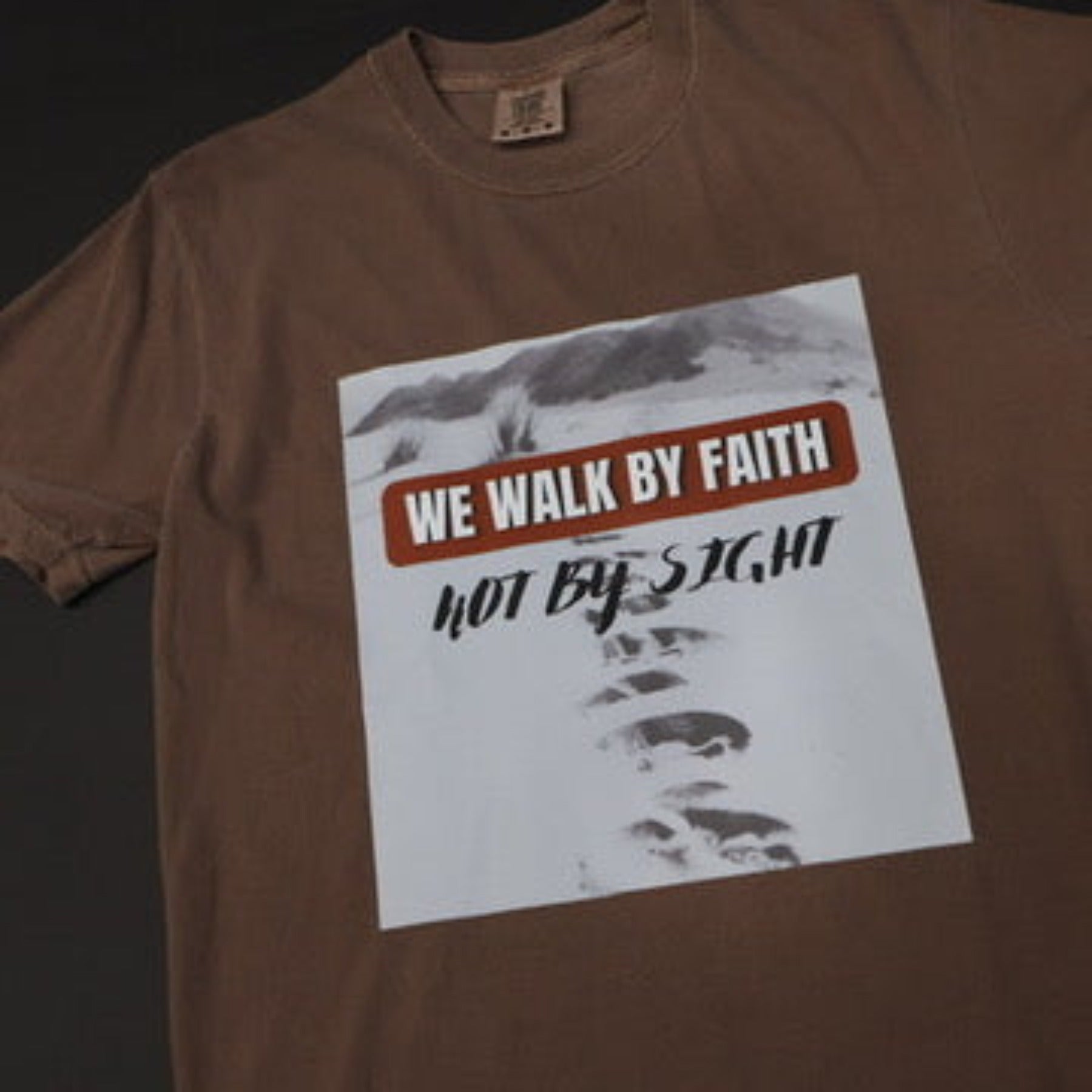 Brown shirt "Walk by faith" 