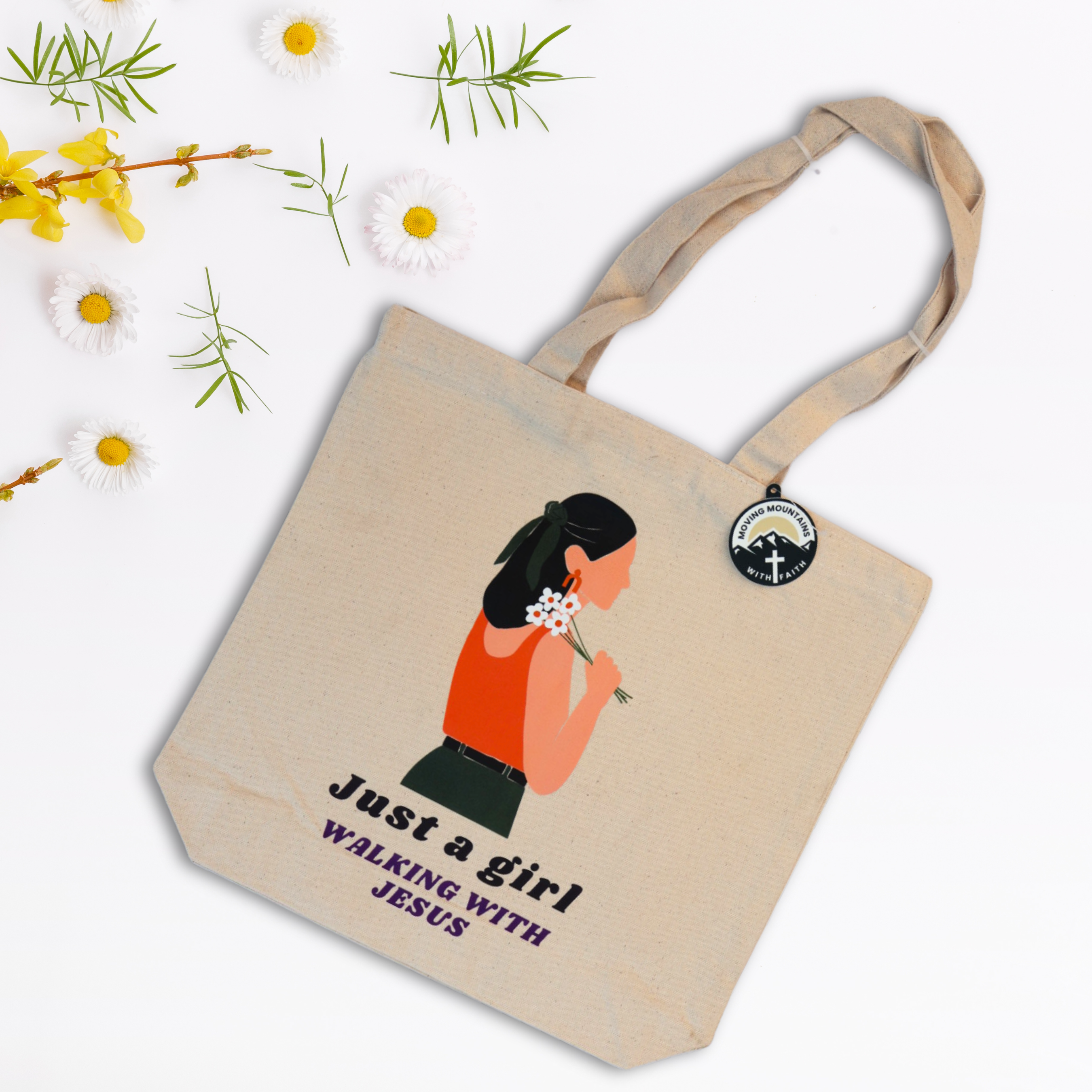Just a girl walking with Jesus - Tote bag